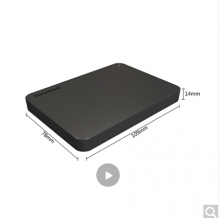 東芝(TOSHIBA) 2TB USB3.0 移動(dòng)硬盤 新小黑A3 2.5英寸 兼容Mac 輕薄便攜 穩(wěn)定耐用