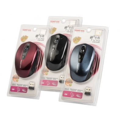 迅拓V70無(wú)線鼠標(biāo)臺(tái)式機(jī)筆記本電腦辦公家用2.4G時(shí)尚小巧2