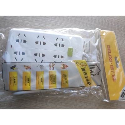 德力西（DELIXI)CD98J-AK10X/Z新國(guó)標(biāo)電源插座插排 六位5孔 無(wú)線