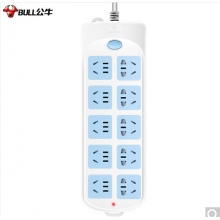 公牛（BULL）新國(guó)標(biāo)插座/插線板/插排/排插/接線板/拖線板 10位總控全長(zhǎng)3米超功率保護(hù) GN-605