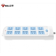 公牛（BULL）新國(guó)標(biāo)插座/插線板/插排/排插/接線板/拖線板 10位總控全長(zhǎng)3米超功率保護(hù) GN-605